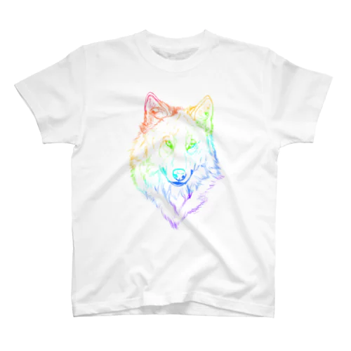 レインボーオオカミ Regular Fit T-Shirt