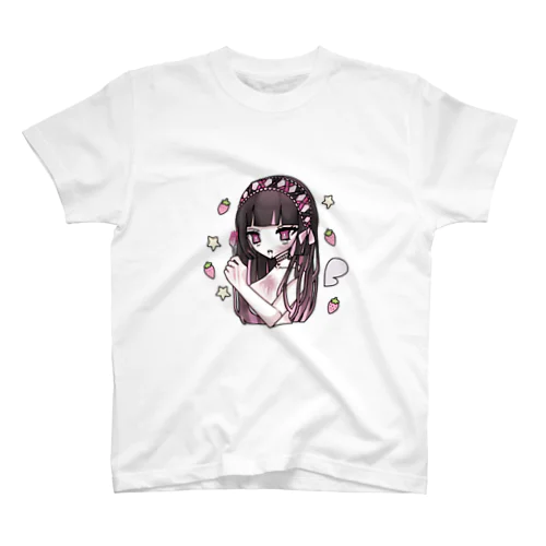 ドッド絵無気力イチゴ女の子 Regular Fit T-Shirt