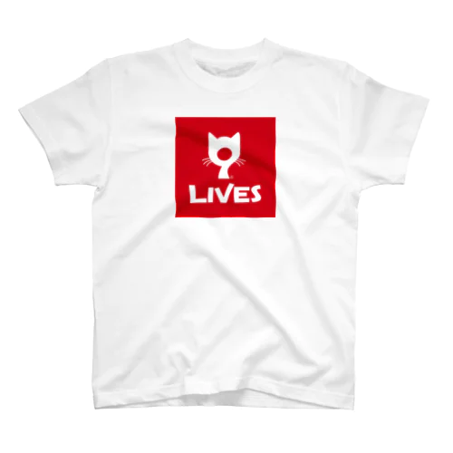 9LIIVES logo red スタンダードTシャツ