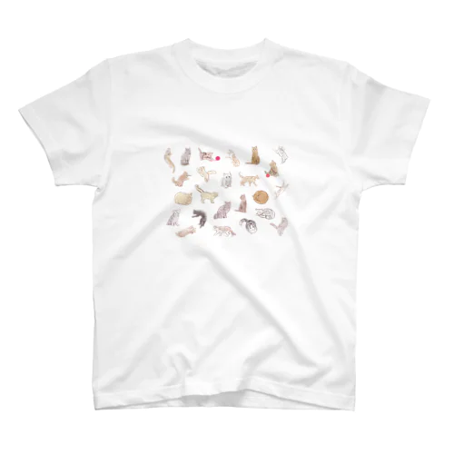 猫イラスト集合（横） スタンダードTシャツ