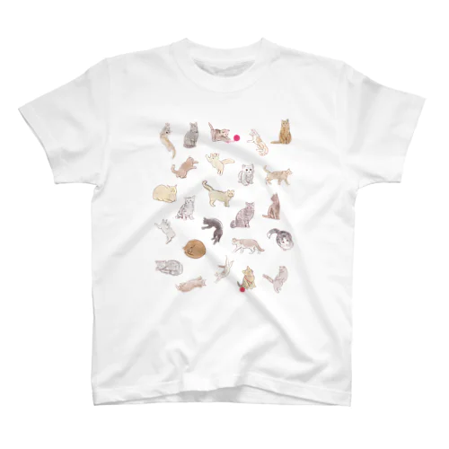 猫イラスト集合（縦） スタンダードTシャツ