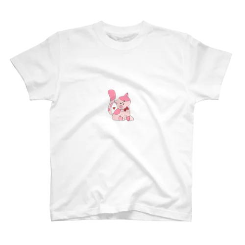 ピンクの猫 スタンダードTシャツ