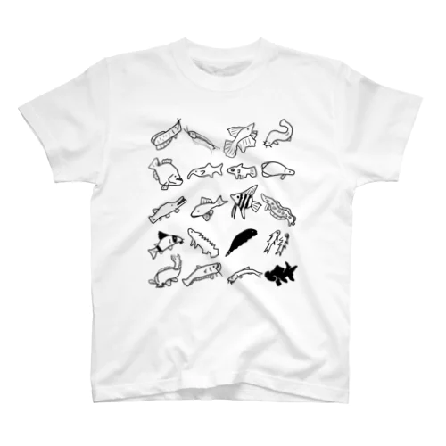 淡水魚整列 スタンダードTシャツ