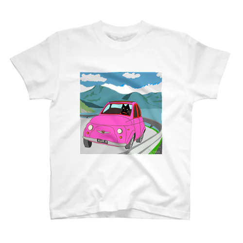 くろねこさんと車 スタンダードTシャツ