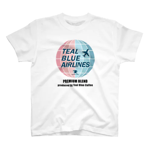 TEAL BLUE AIRLINES Regular Fit T-Shirt