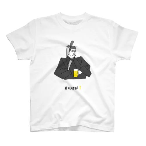 偉人 × BEER（源頼朝）黒線画 Regular Fit T-Shirt