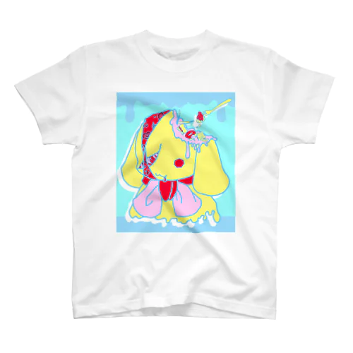 めるとうさぎ(ブルー) スタンダードTシャツ