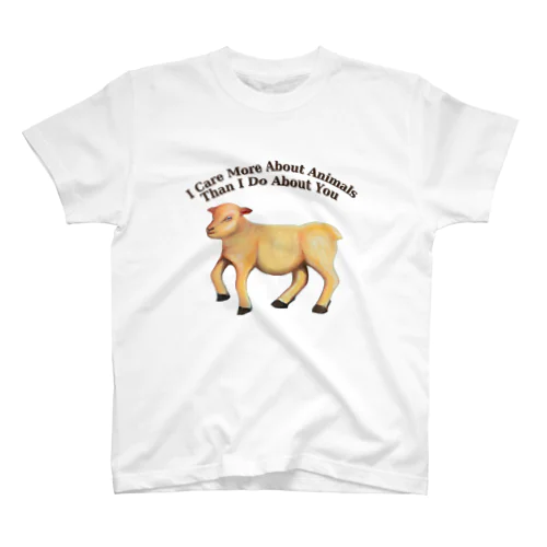 リアル羊　Animal rights ver. スタンダードTシャツ