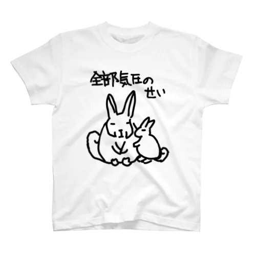 全部気圧のせい【ヤマビスカッチャ】 スタンダードTシャツ