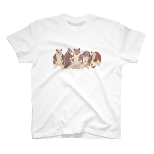 寄り添う　セスジキノボリカンガルー　達 Regular Fit T-Shirt