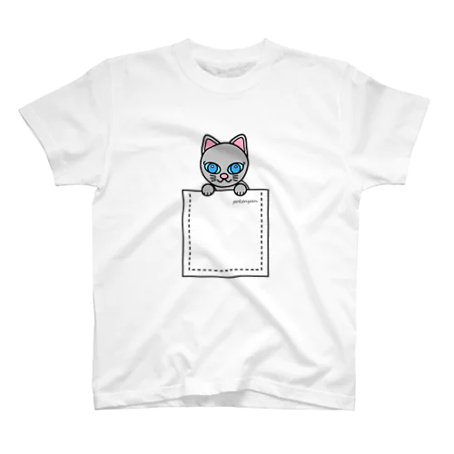 ねこ　pokenyan　ロシにゃん Regular Fit T-Shirt