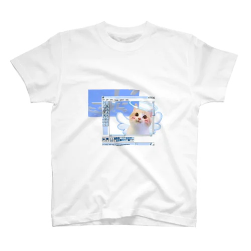 猫サブカル水色 Regular Fit T-Shirt