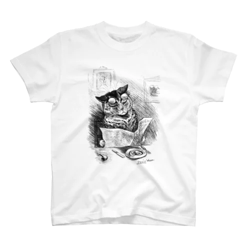 新聞を読む猫＜ルイス・ウェイン＞ 티셔츠