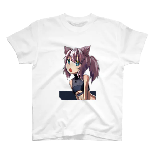 ケモ耳ポニーテールの女の子 スタンダードTシャツ