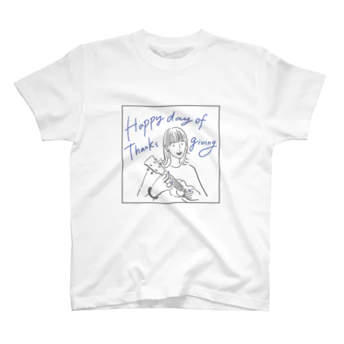 Happy day of thanks giving スクエア Regular Fit T-Shirt