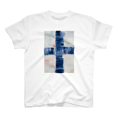 手描きクロス(BLUE) Regular Fit T-Shirt