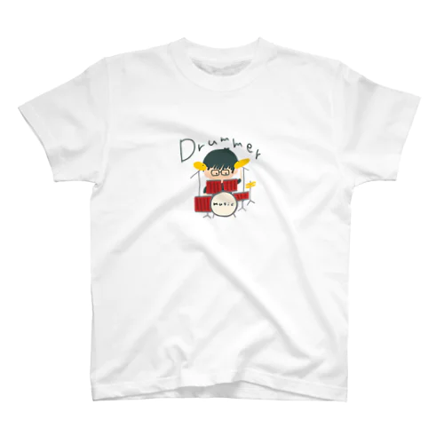 drummerメガネ君 スタンダードTシャツ