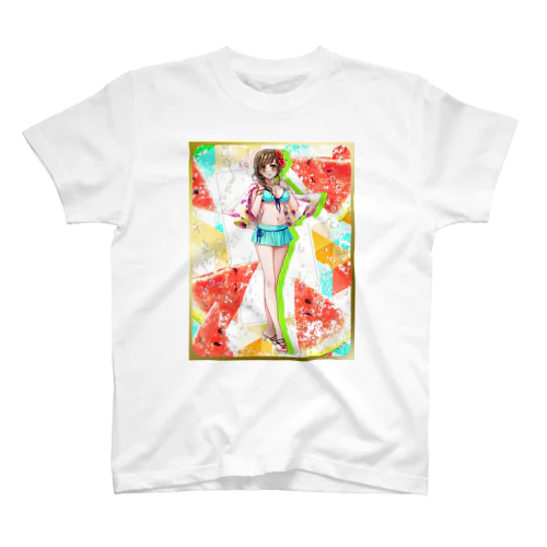 水着少女×フルーツ（スイカ） スタンダードTシャツ