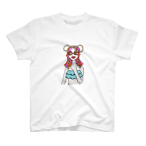 Colorful Hair Woman No.7 スタンダードTシャツ