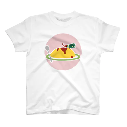 オムライスをつまみ食いするテングビワハゴロモ スタンダードTシャツ