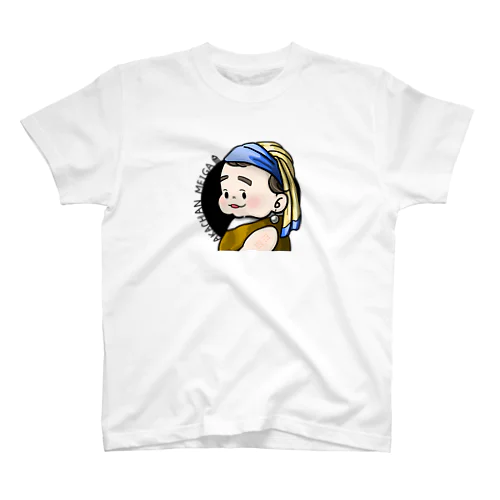 しんじゅな赤ちゃん名画（ロゴ有り） Regular Fit T-Shirt