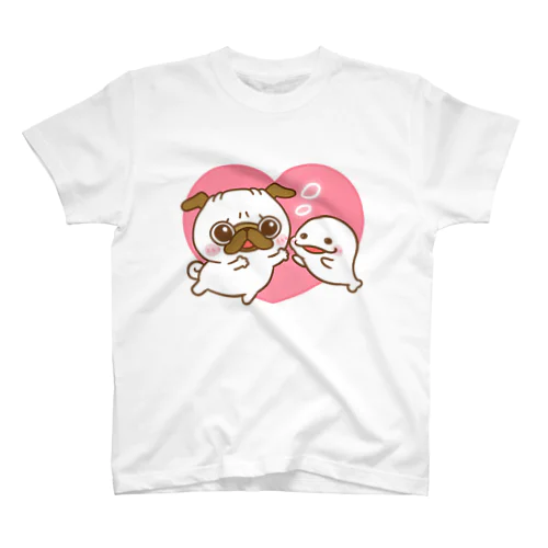島根の白イルカさんとパグちゃん Regular Fit T-Shirt
