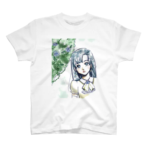 青薔薇と少女 Regular Fit T-Shirt