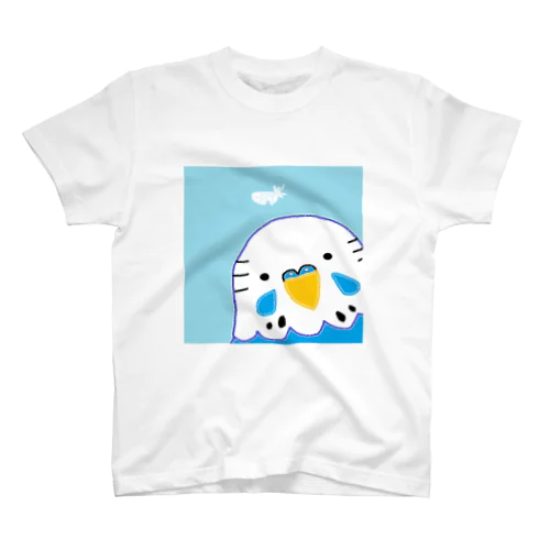 セキセイインコと羽根 スタンダードTシャツ