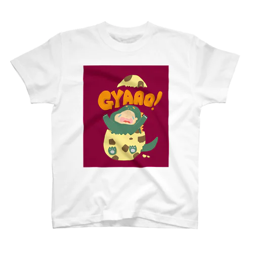 ベビーサウルス(赤背景) スタンダードTシャツ