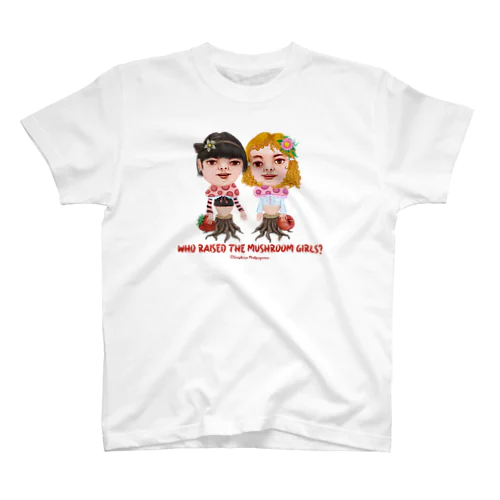 松山征シロー Who raised the Mushroom Girls?  Regular Fit T-Shirt