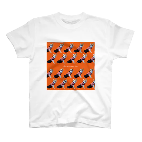 エース(オレンジ) by musubiyori Regular Fit T-Shirt