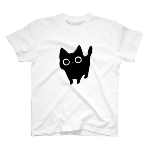 おやつをまってるくろいねこ Regular Fit T-Shirt