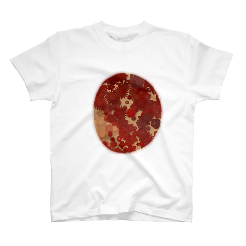 Moon face designed with summer flowers No.13 スタンダードTシャツ