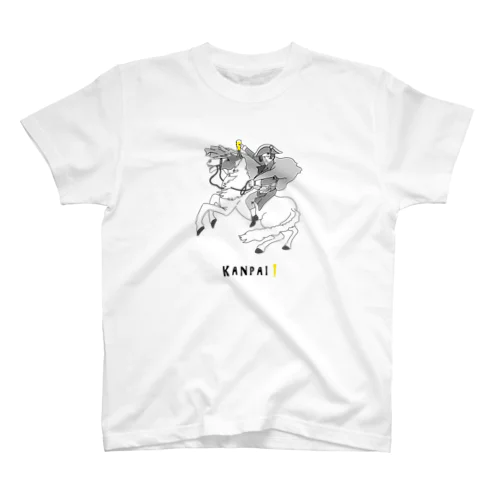 偉人 × BEER（ナポレオン）黒線画 スタンダードTシャツ