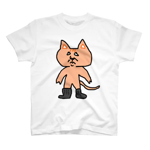 【動物シリーズ】Tシャツ(靴下を履いたネコ) スタンダードTシャツ