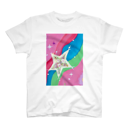 流れ星　(ピンク) スタンダードTシャツ