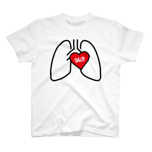 肺テンションTシャツ　(淡色用） スタンダードTシャツ