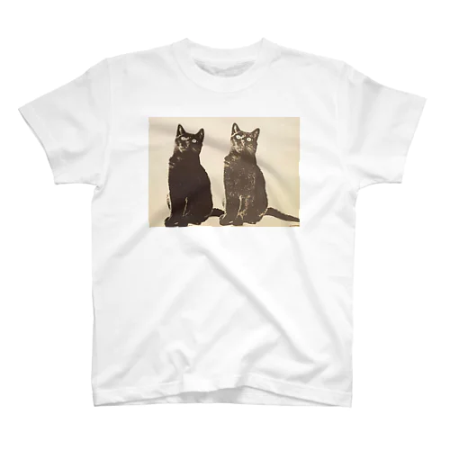 チェコ　黒猫＆影猫 Regular Fit T-Shirt