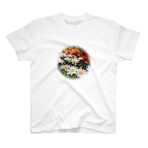 Flower Garden 丸枠ver. Regular Fit T-Shirt