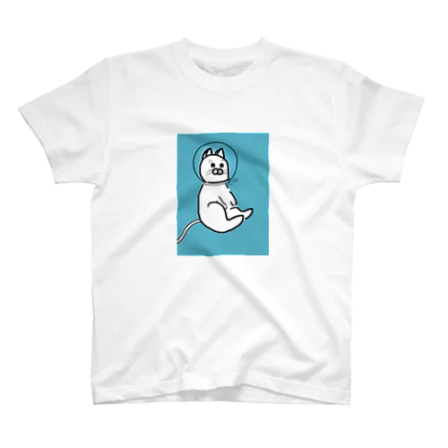 泳ぐ 猫 スタンダードTシャツ