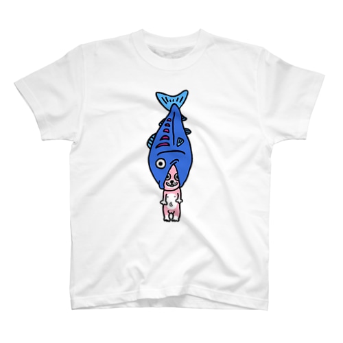 しゃけうさ（バックプリントあり） Regular Fit T-Shirt