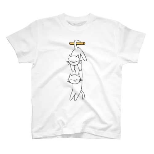 ぶらさがり隊 空中ブランコ ねこ スタンダードTシャツ