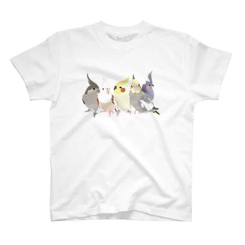 寄り添う　オカメインコ　 スタンダードTシャツ