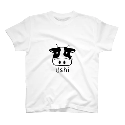 Ushi (牛) 黒デザイン スタンダードTシャツ