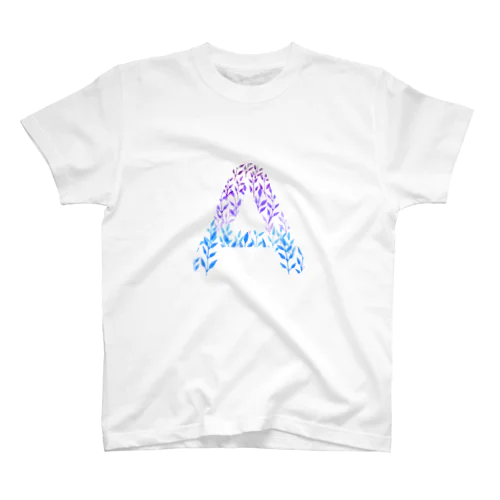 Alphabet A -gradation leafs style- スタンダードTシャツ