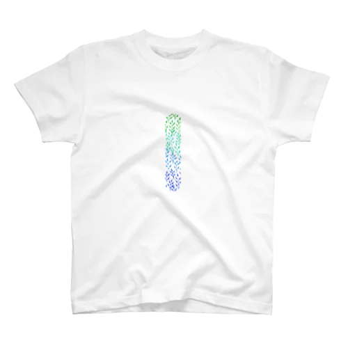 Alphabet I -gradation leafs style- Regular Fit T-Shirt