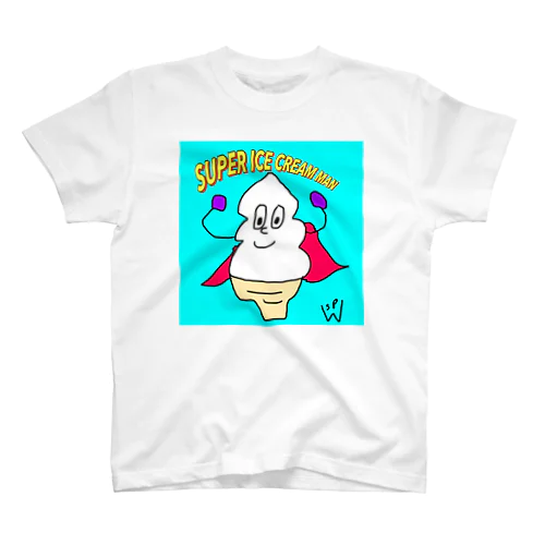 SUPER ICE CREAM MAN 文字入り Regular Fit T-Shirt