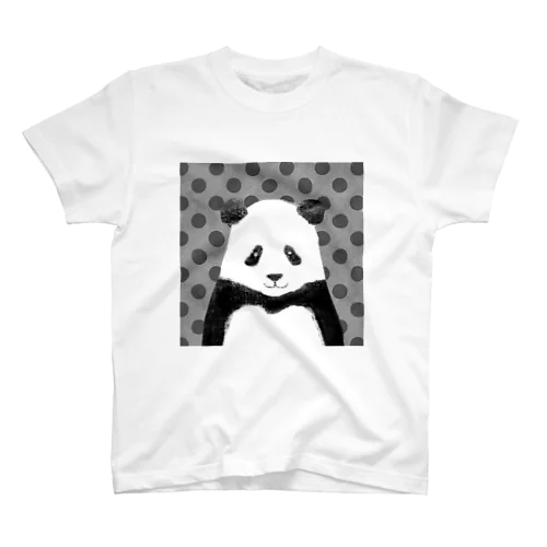 水玉パンダ(グレー) Regular Fit T-Shirt