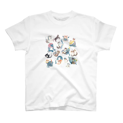 猫と星座（全員集合）背景透過ver. スタンダードTシャツ