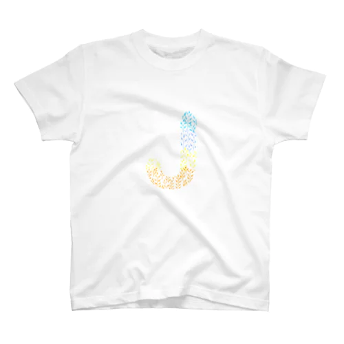 Alphabet J -gradation leafs style- スタンダードTシャツ